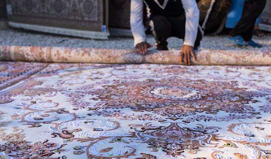 روش اصولی لول کردن قالی در قالیشویی کاشانی